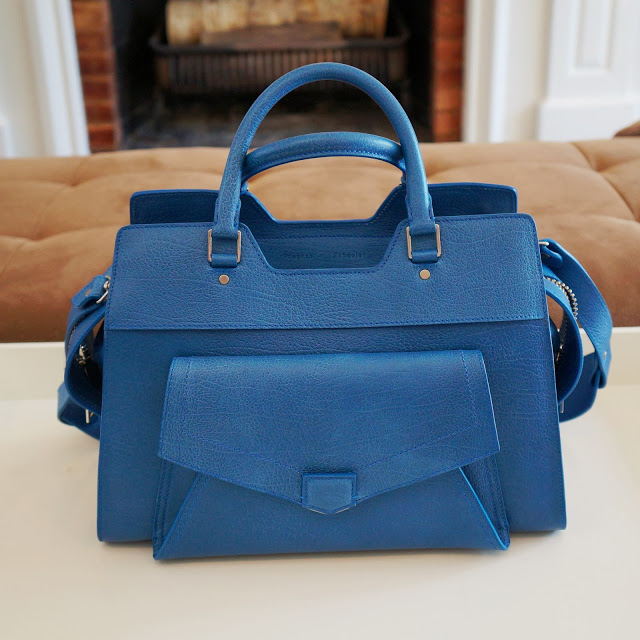 Front view of my blue PS13 bag