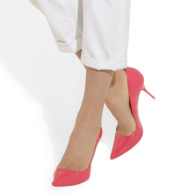 bright pink-stiletto heels-pointed toe pumps