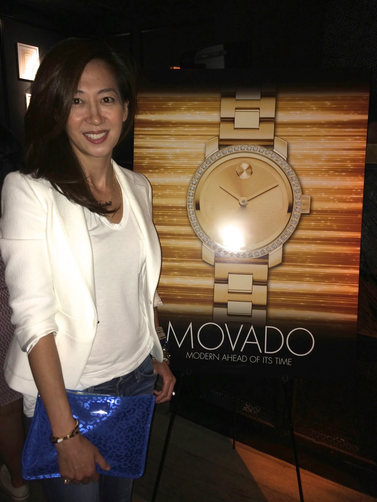 OOTD next to Movado signage