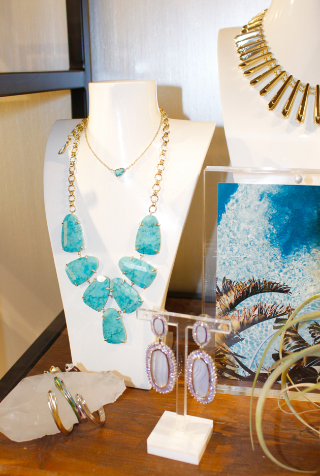 Turquoise necklaces, Kendra Scott showroom