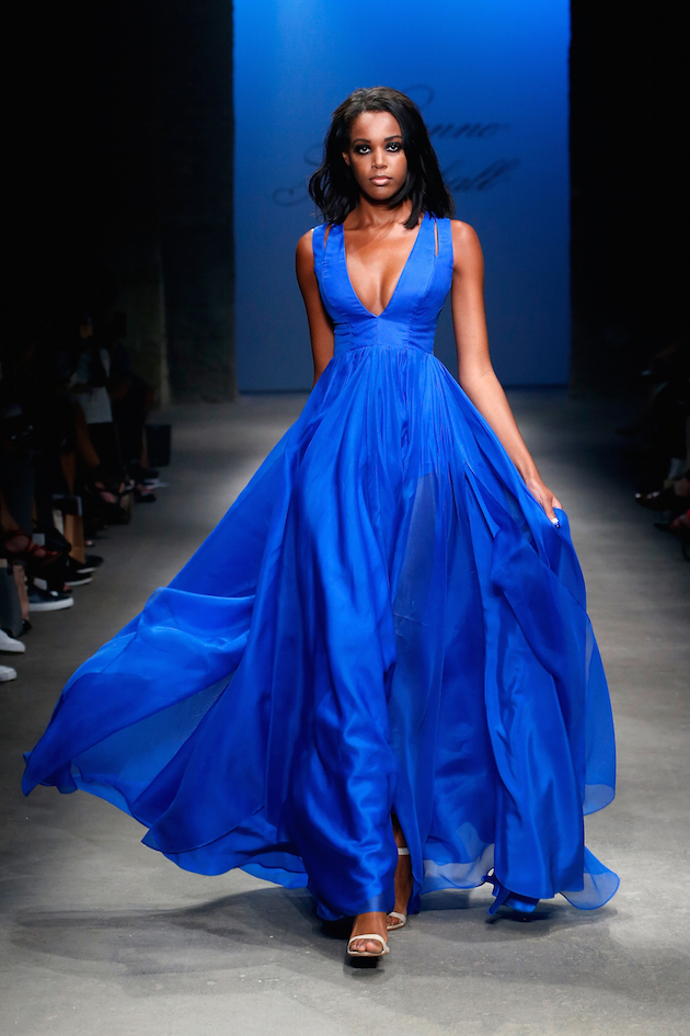 Leanne Marshall, blue gown, spring 2016
