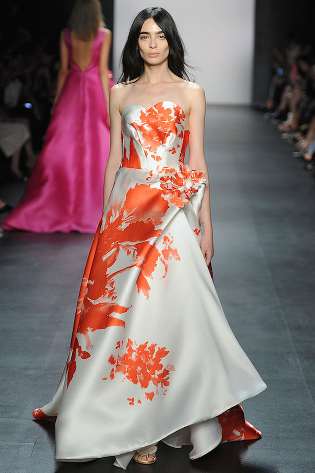 Angel Sanchez Spring 2016 printed floral Ball Gown