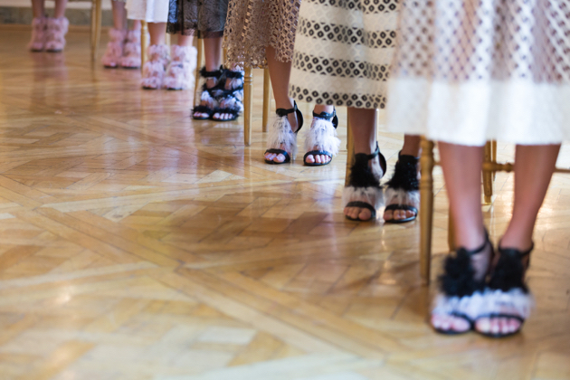 line-up of shoes with fringe and whimsy, natargeorgiou spring 2016
