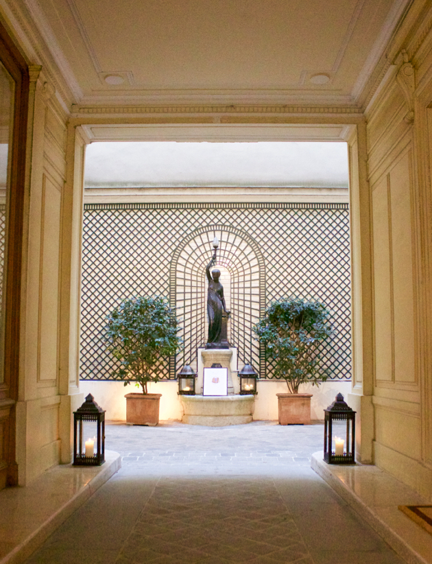 Courtyard statue at Caroline De Marchi