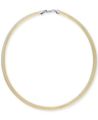 two-tone reversible 14K Gold and Sterling Silver necklace