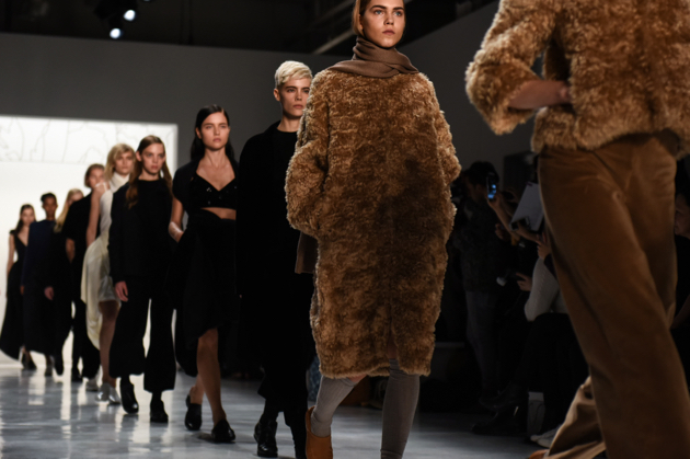 NYFW Noon by Noor runway walk Fall/Winter 2017, faux fur, monochromatic looks