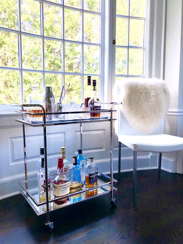 Bar cart in my dining room.